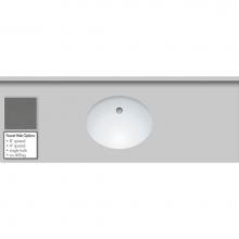 Strasser Woodenwork 67.838.8 - 61 X 22 X 1.25 Countertop Quartz Grey Lake Oval White