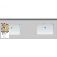 Strasser Woodenwork 68.700.1 - 61 X 22 X 1.25 Countertop Granite New Ven Gold 2X Rect White