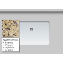 Strasser Woodenwork 68.200.4 - 31 X 22 X 1.25 Countertop Granite New Ven Gold Rect White