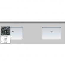 Strasser Woodenwork 68.705.8 - 61 X 22 X 1.25 Countertop Granite Blue Pearl 2X Rect White