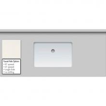 Strasser Woodenwork 68.789.8 - 49 X 22 X 1.25 Countertop Quartz Lattice Rect White