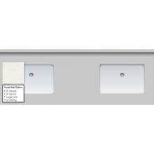 Strasser Woodenwork 68.727.4 - 61 X 22 X 1.25 Countertop Quartz Cotton White 2X Rect White