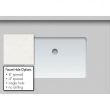 Strasser Woodenwork 68.227.8 - 31 X 22 X 1.25 Countertop Quartz Cotton White Rect White