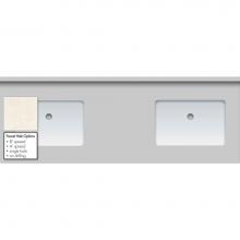 Strasser Woodenwork 68.129.4 - 61 X 22 X 1.25 Countertop Quartz London Grey 2X Rect White