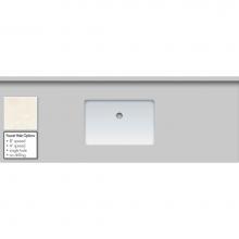 Strasser Woodenwork 68.131.4 - 61 X 22 X 1.25 Countertop Quartz London Grey Rect White