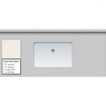 Strasser Woodenwork 68.133.1 - 49 X 22 X 1.25 Countertop Quartz London Grey Rect White