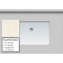 Strasser Woodenwork 68.139.8 - 31 X 22 X 1.25 Countertop Quartz London Grey Rect White