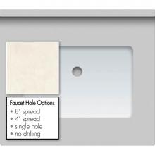 Strasser Woodenwork 68.141.8 - 25 X 22 X 1.25 Countertop Quartz London Grey Rect White