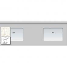 Strasser Woodenwork 68.782.8 - 61 X 22 X 1.25 Countertop Quartz Pearl White Polished 2X Rect White