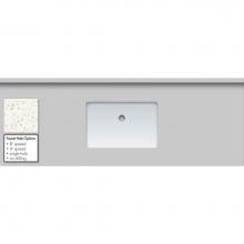 Strasser Woodenwork 68.786.1 - 61 X 22 X 1.25 Countertop Quartz Pearl White Polished Rect White
