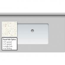 Strasser Woodenwork 68.798.4 - 37 X 22 X 1.25 Countertop Quartz Pearl White Polished Rect White