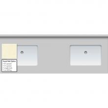 Strasser Woodenwork 68.728.4 - 61 X 22 X 1.25 Countertop Quartz Botticcino 2X Rect White