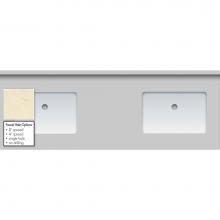 Strasser Woodenwork 68.130.4 - 61 X 22 X 1.25 Countertop Quartz Dreamy Marfil 2X Rect White