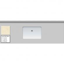 Strasser Woodenwork 68.132.4 - 61 X 22 X 1.25 Countertop Quartz Dreamy Marfil Rect White