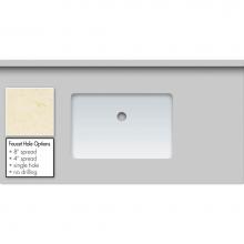 Strasser Woodenwork 68.136.8 - 43 X 22 X 1.25 Countertop Quartz Dreamy Marfil Rect White