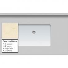 Strasser Woodenwork 68.138.1 - 37 X 22 X 1.25 Countertop Quartz Dreamy Marfil Rect White