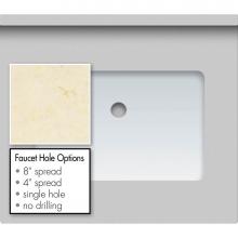 Strasser Woodenwork 68.142.1 - 25 X 22 X 1.25 Countertop Quartz Dreamy Marfil Rect White