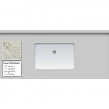 Strasser Woodenwork 68.881.8 - 49 X 22 X 1.25 Countertop Quartz Via Augusta Rect White