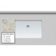 Strasser Woodenwork 68.883.1 - 37 X 22 X 1.25 Countertop Quartz Via Augusta Rect White