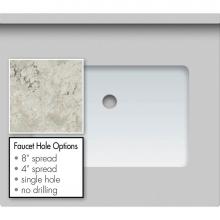 Strasser Woodenwork 68.885.8 - 25 X 22 X 1.25 Countertop Quartz Via Augusta Rect White