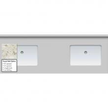 Strasser Woodenwork 68.851.1 - 61 X 22 X 1.25 Countertop Quartz Sangda Falls 2X Rect White