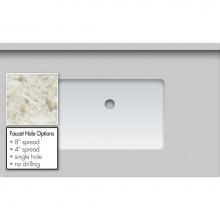 Strasser Woodenwork 68.855.8 - 37 X 22 X 1.25 Countertop Quartz Sangda Falls Rect White