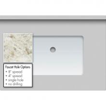 Strasser Woodenwork 68.856.1 - 31 X 22 X 1.25 Countertop Quartz Sangda Falls Rect White