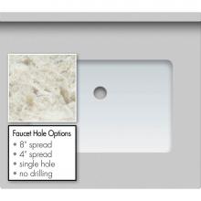 Strasser Woodenwork 68.857.1 - 25 X 22 X 1.25 Countertop Quartz Sangda Falls Rect White