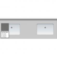 Strasser Woodenwork 68.837.4 - 61 X 22 X 1.25 Countertop Quartz Grey Lake Rect White 2X