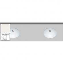 Strasser Woodenwork 69.727.4 - 61 X 19 X 1.25 Countertop Quartz Cotton White 2X Oval White