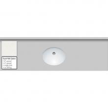 Strasser Woodenwork 69.627.4 - 61 X 19 X 1.25 Countertop Quartz Cotton White Oval White