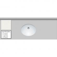 Strasser Woodenwork 69.527.8 - 49 X 19 X 1.25 Countertop Quartz Cotton White Oval White