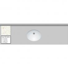 Strasser Woodenwork 69.786.8 - 61 X 19 X 1.25 Countertop Quartz Pearl White Polished Oval White