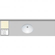 Strasser Woodenwork 69.628.4 - 61 X 19 X 1.25 Countertop Quartz Botticcino Oval White