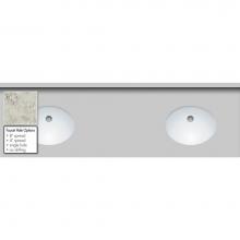 Strasser Woodenwork 69.879.8 - 63 X 19 X 1.25 Countertop Quartz Via Augusta 2X Sm Oval White