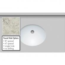 Strasser Woodenwork 69.884.1 - 31 X 19 X 1.25 Countertop Quartz Via Augusta Oval White