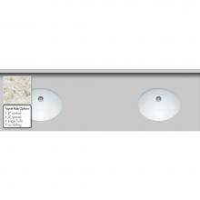 Strasser Woodenwork 69.851.4 - 62 X 19 X 1.25 Countertop Quartz Sangda Falls 2X Sm Oval White