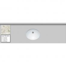 Strasser Woodenwork 69.852.1 - 61 X 19 X 1.25 Countertop Quartz Sangda Falls Oval White