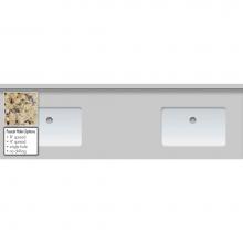 Strasser Woodenwork 65.418.8 - 61 X 19 X 1.25 Countertop Granite New Ven Gold 2X Sm Rect White