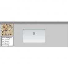 Strasser Woodenwork 65.386.4 - 49 X 19 X 1.25 Countertop Granite New Ven Gold Sm Rect White