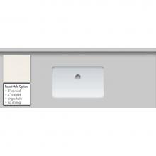 Strasser Woodenwork 65.384.1 - 49 X 19 X 1.25 Countertop Quartz Lattice Sm Rect White