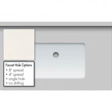 Strasser Woodenwork 65.336.8 - 31 X 19 X 1.25 Countertop Quartz Lattice Sm Rect White