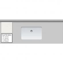 Strasser Woodenwork 65.380.8 - 49 X 19 X 1.25 Countertop Quartz Cotton White Sm Rect White