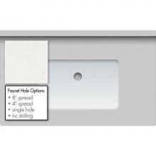 Strasser Woodenwork 65.332.4 - 31 X 19 X 1.25 Countertop Quartz Cotton White Sm Rect White