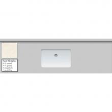 Strasser Woodenwork 65.401.4 - 61 X 19 X 1.25 Countertop Quartz London Grey Sm Rect White