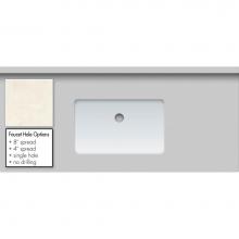 Strasser Woodenwork 65.369.4 - 43 X 19 X 1.25 Countertop Quartz London Grey Sm Rect White