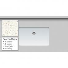 Strasser Woodenwork 65.356.8 - 37 X 19 X 1.25 Countertop Quartz Pearl White Polished Sm Rect White