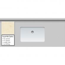 Strasser Woodenwork 65.366.1 - 43 X 19 X 1.25 Countertop Quartz Dreamy Marfil Sm Rect White