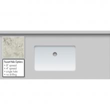 Strasser Woodenwork 65.882.4 - 43 X 19 X 1.25 Countertop Quartz Via Augusta Rect White