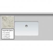 Strasser Woodenwork 65.883.8 - 37 X 19 X 1.25 Countertop Quartz Via Augusta Rect White